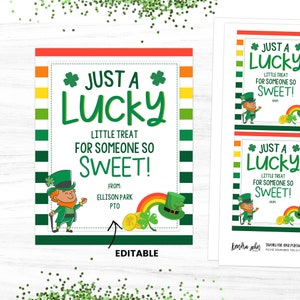 St. Patrick's Day Printable Tag, St Patricks Day Appreciation, March ...