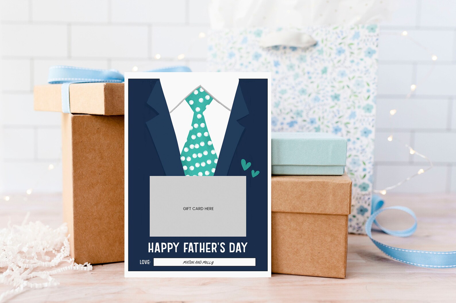 Father's Day Gift Card Holder Printable Father's Day Etsy