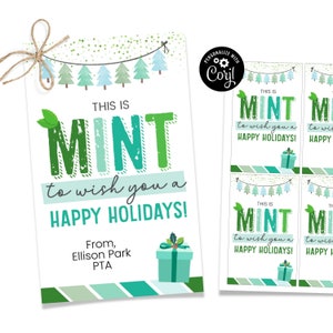 Mint Stripe Bow Gift Sticker - Set of 24 - WH Hostess Social Stationery