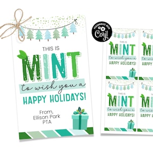 Mint Stripe Bow Gift Sticker - Set of 24 - WH Hostess Social Stationery