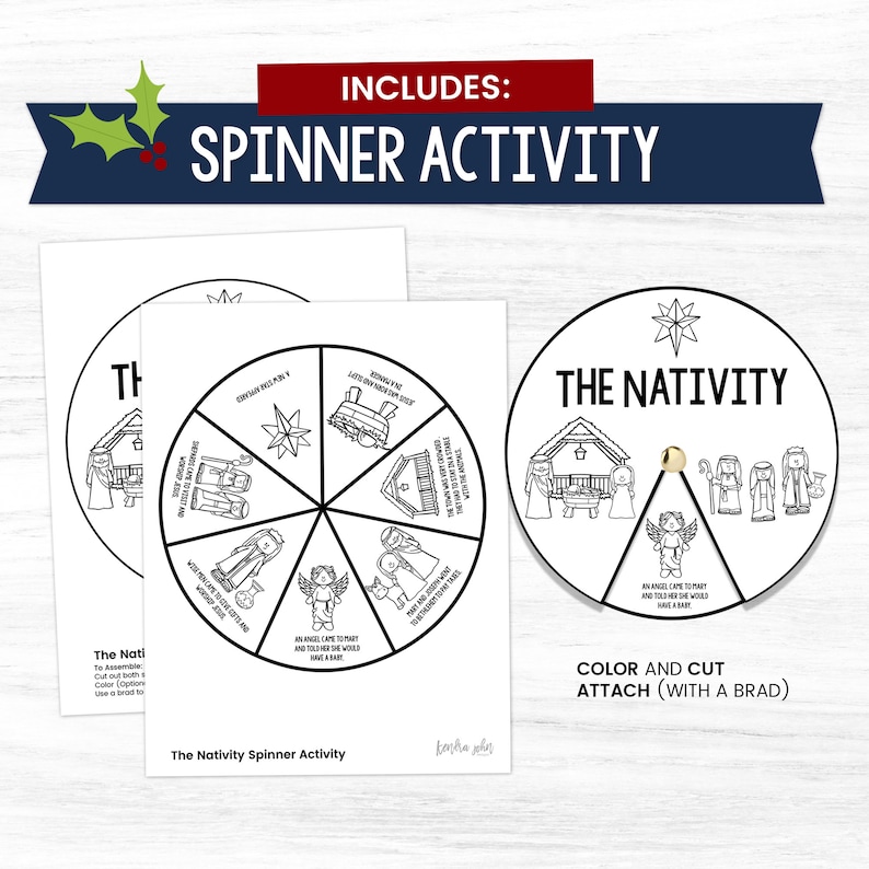 Nativity Printable Activity Nativity Craft Jesus Birth Etsy