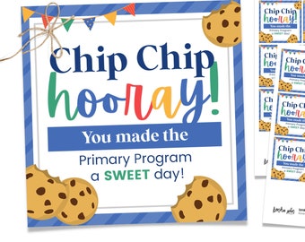 Primary Program Thank You, Primary Program Appreciation, LDS Primary Thank You Notes, Primary Treat, Primary Program Tags, Cookie Gift Tag