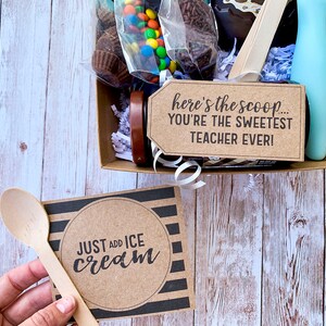 Neighbor Christmas Gift, Just Add Ice Cream, Printable Neighbor Gift, Neighbor Holiday Gift, Christmas Gift Basket Ideas, image 8