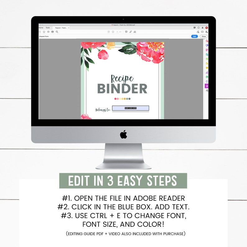 Printable Recipe Binder, Editable Recipe Binder, Recipe Organizer, Family Recipe Binder, Fillable Recipe Cards, Cookbook Binder, Recipe Card image 8