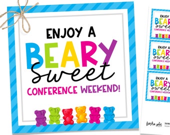 General Conference Treat Tag, Gummy Bear Tag, General Conference Reminder, General Conference Handout, Printable General Conference Tag