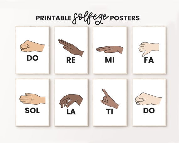 Solfege Hand Sign Solfege Poster Music Class Poster Music Etsy