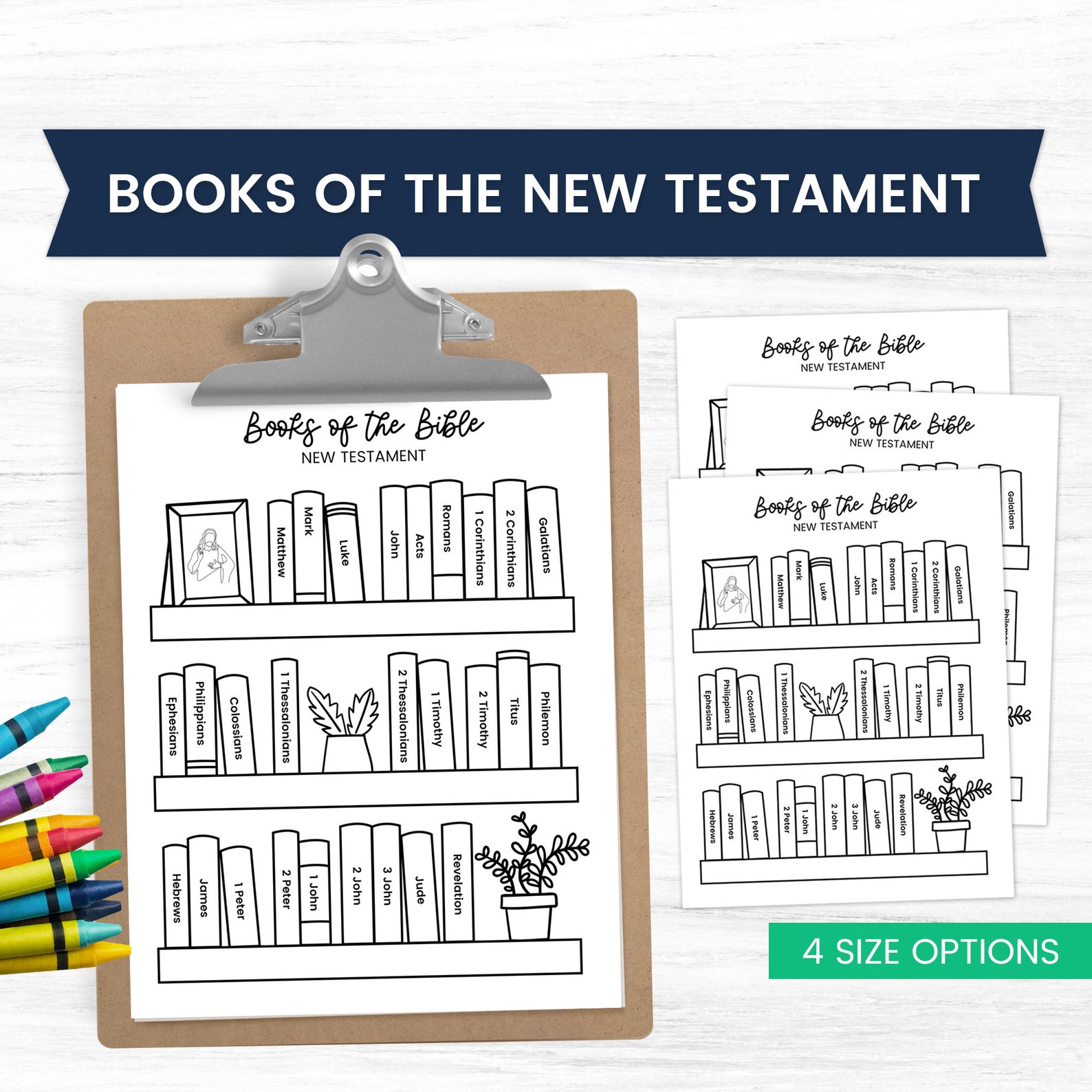 Books of the New Testament Bible Coloring Pages for Kids - Etsy