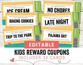 Coupon, Kids Reward Coupon, Printables for Kids, Printable Reward Coupon, Coupon Book for Kids, Coupons for Grandkids, Reward Chart for Kids