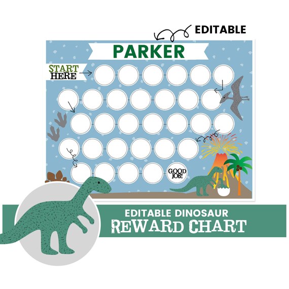 Editable Behavior Chart, Potty Training Chart, Toddler Reward Chart, Reward Chart