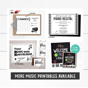 Christmas Piano Recital Invitation, Piano Recital Flyer, Recital Invite Template, Piano Concert Invite, Holiday Piano Recital, Editable, image 6