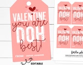 Play Dough Valentine Cards, Printable Kids Classroom Valentines (Editable, Digital Download)