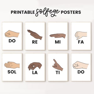 Curwin / Kodaly Solfege Hand Sign Posters