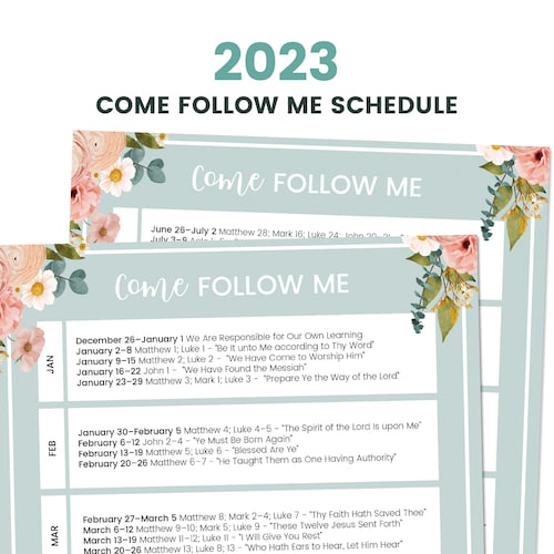 come-follow-me-2023-schedule-new-testament-study-guide-lds-etsy