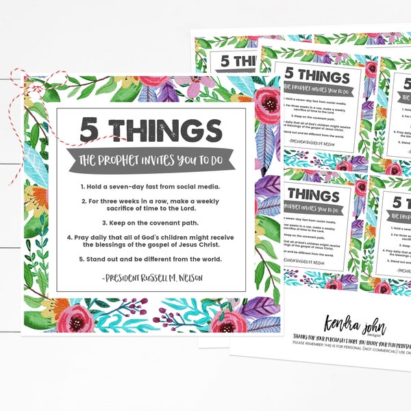 Lds Youth Printable Handouts Etsy