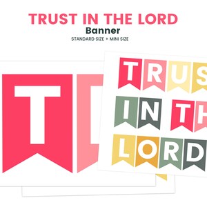 Trust In The Lord Banner, LDS Youth Theme 2022, Youth Theme Printables, 2022 YW Theme, 2022 YW Bulletin Board, Youth Theme Bulletin Board,