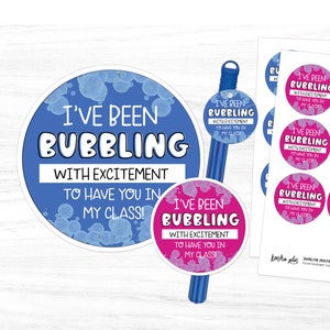 Bubble Back To School Tag, Cadeau voor studenten van leraar, Back To School Night, Ontmoet de leraar Tag, Eerste dag van schoolcadeaus voor studenten
