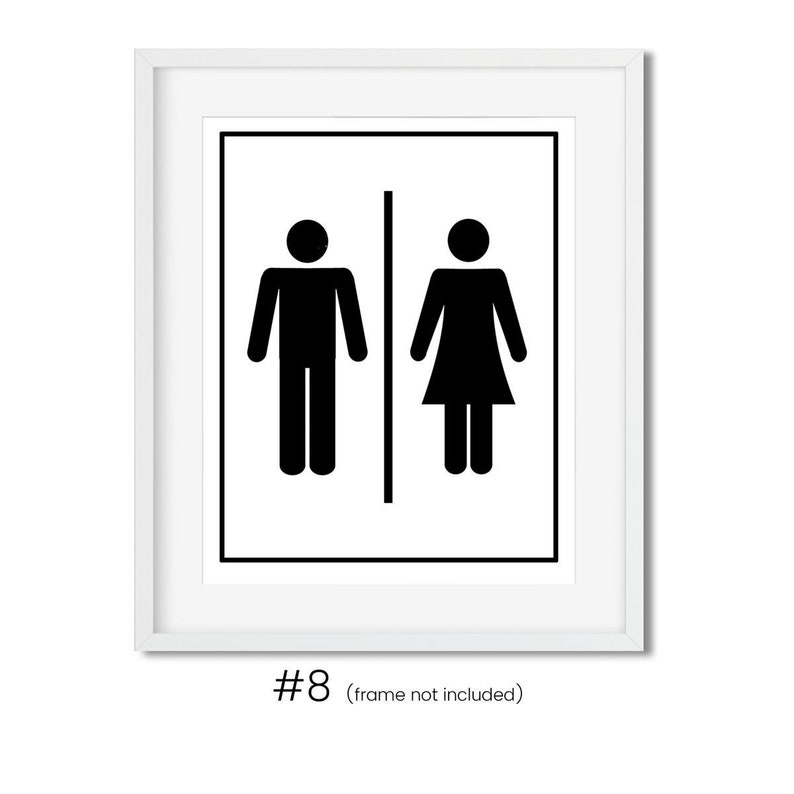 Bathroom Art Prints 8x10 Black and White Etsy