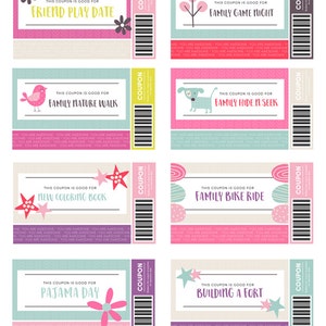 Kids Reward Coupons Love Coupons Instant Download Printable image 5