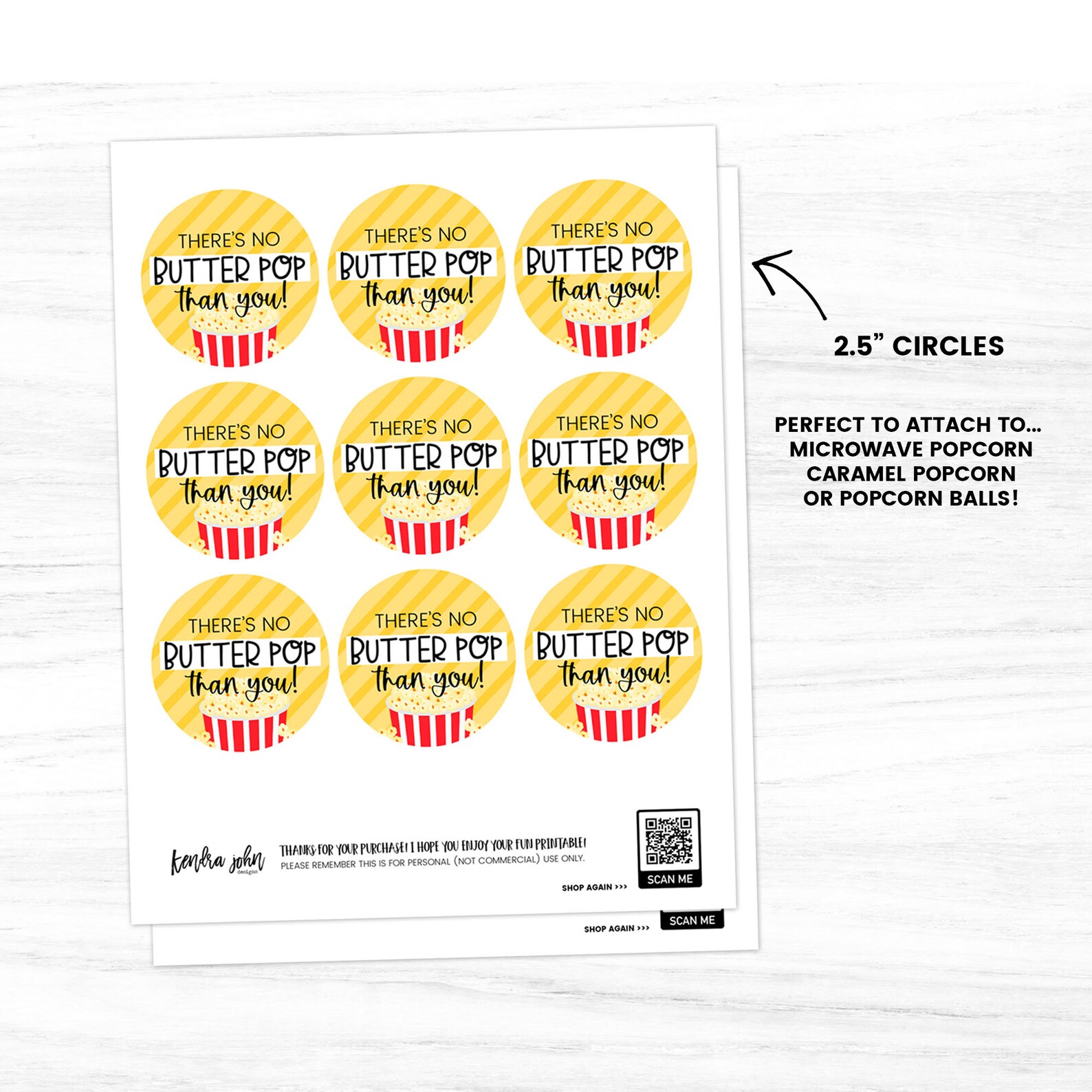 Fathers Day Popcorn Tag Fathers Day Handout Fathers Day Gift Etsy