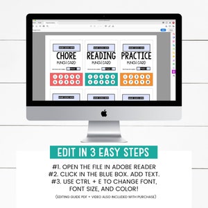 Kids Punch Cards, Punch Card Template, Chore Punch Card, Reward Chart ...