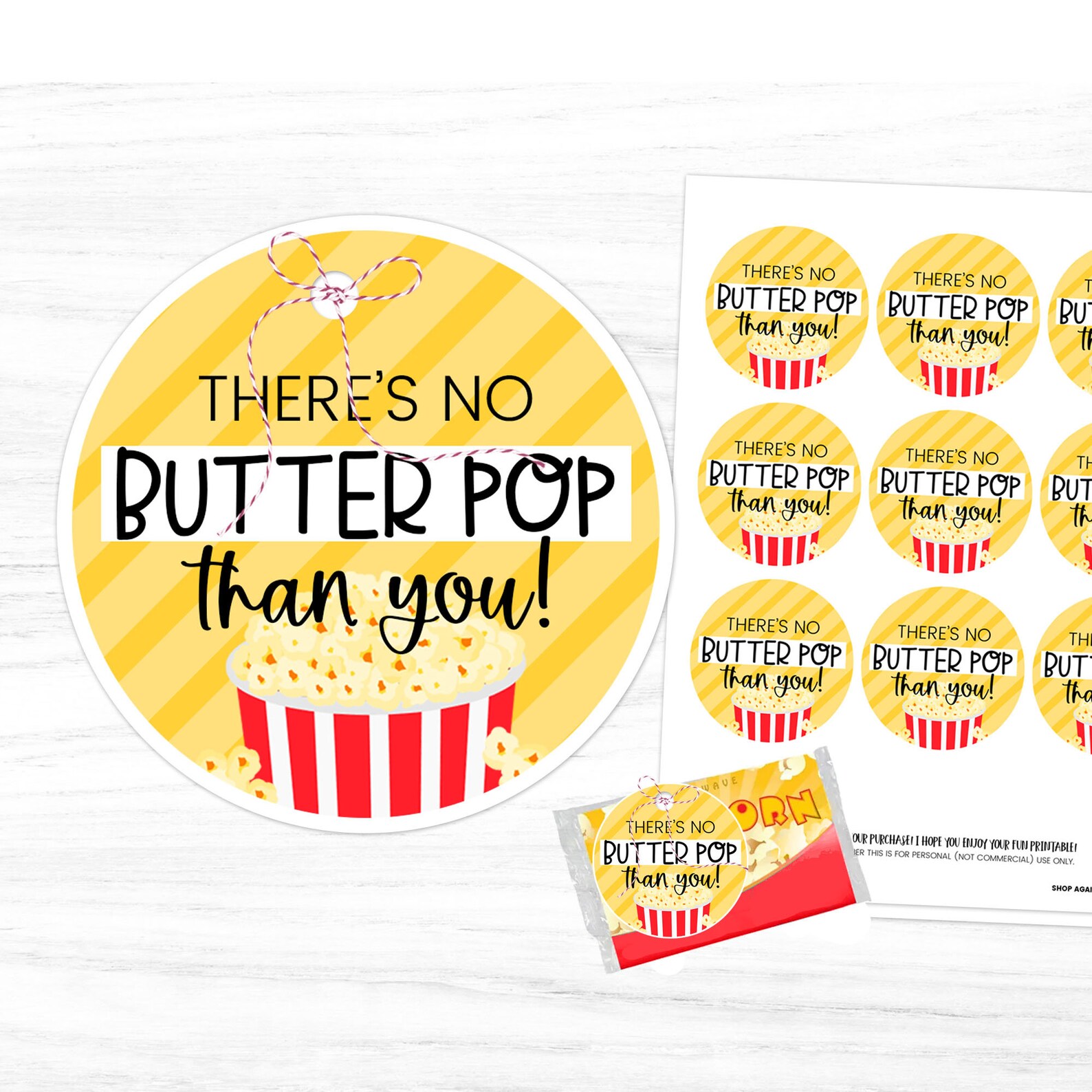 Fathers Day Popcorn Tag Fathers Day Handout Fathers Day Gift Etsy