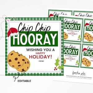 Cookie Gift Tag, Neighbor Christmas Gift, Printable Christmas Treat Tag, Christmas Treat Tag, Holiday Treat Tag, Holiday Neighbor Gift,