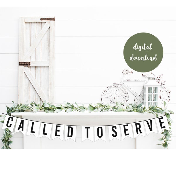 Called To Serve Banner, LDS Missionary Call, Mission Call Printable, Mission Farewell, Missionary Banner,