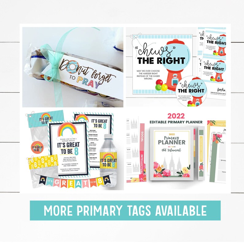 Primary Birthday Tag LDS Primary Primary Birthday Card LDS - Etsy