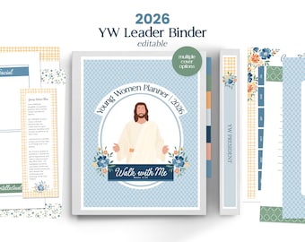 2026 YW Planner, YW Presidency Binder, 2026 Young Women Binder, Walk With Me 2026, Printable YW Binder, Yw Binder Canva Template, Editable
