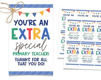 Extra Primary Teacher Gift, Gum Gift Tag, Primary Teacher Gift, Inexpensive Primary Gift, LDS Birthday Gift,  LDS Teacher Thank You