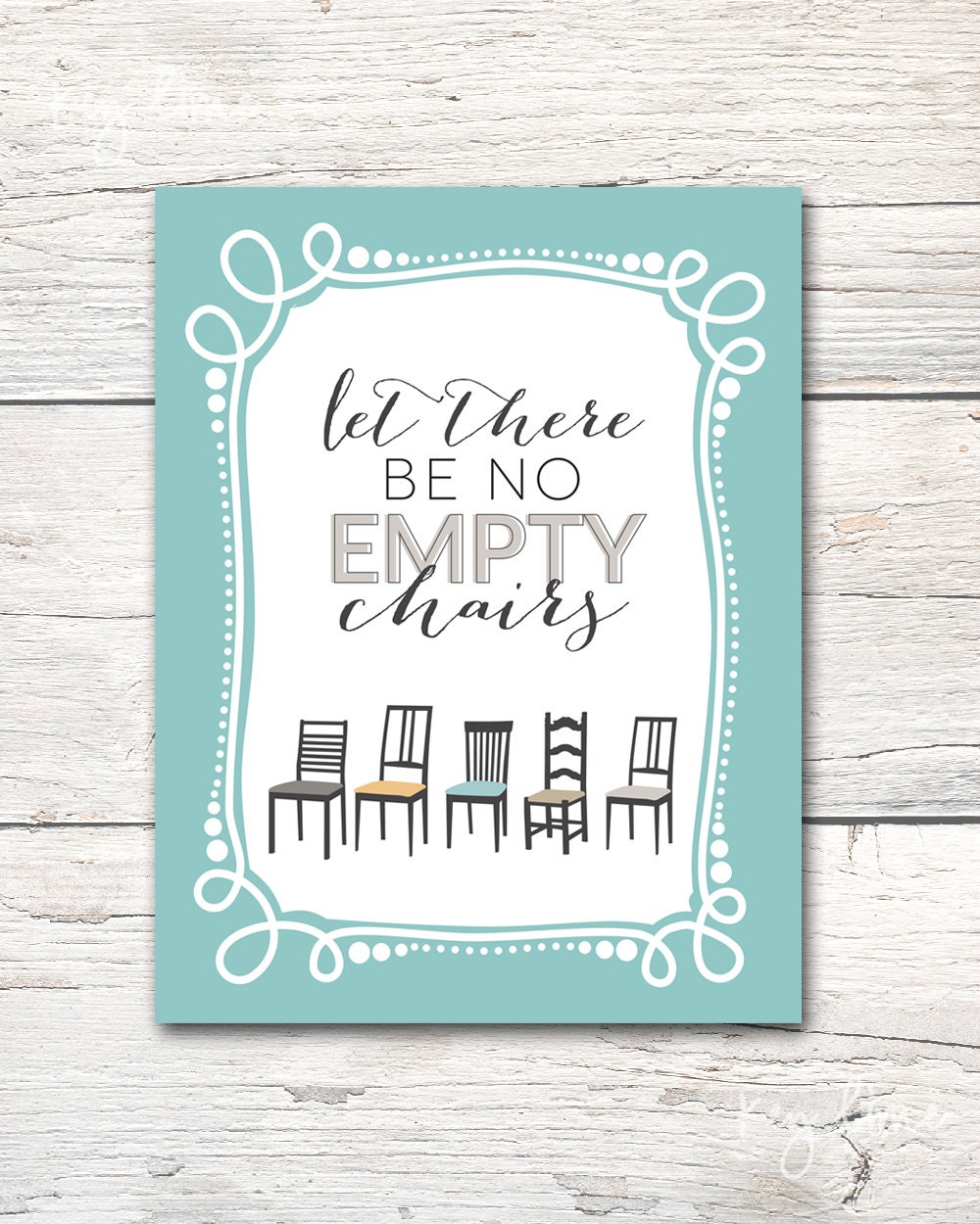No Empty Chairs LDS 8x10 Digital Download Etsy