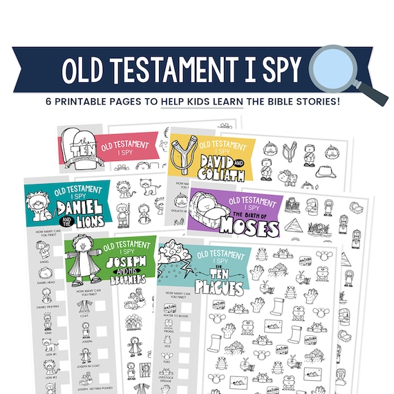 Old Testament I Spy, Bible Game for Kids, Primary Lesson Activity, Kids Bible Study, Sunday School Activity, Old Testament Activity