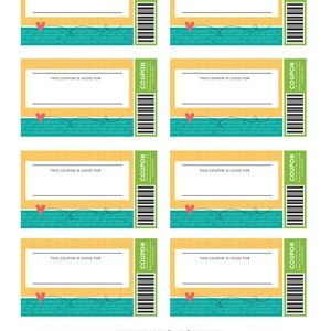 Kids Reward Coupons Printable Love Coupons Coupons for Kids image 9