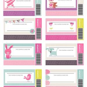 Kids Reward Coupons Love Coupons Instant Download Printable image 7