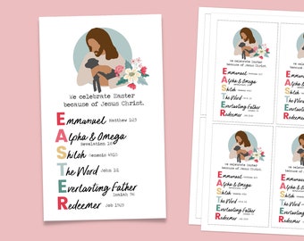 Names of Christ Easter, Easter Church Lesson, Easter Bible Study, Easter Bible Printable, Easter Handout, Come Follow Me Easter, LDS Easter