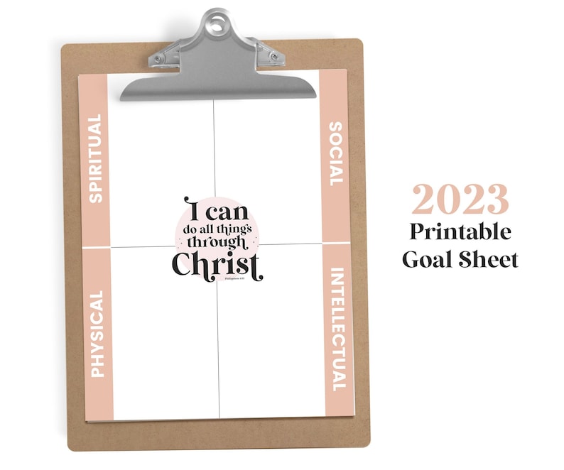 2023 Goal Sheet 2023 Youth Theme Children and Youth Program Etsy