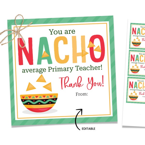 Primary Teacher Thank You, Primary Teacher Appreciation, LDS Primary Gift Ideas, Printable Primary Gift Tag, Teacher Training Printable