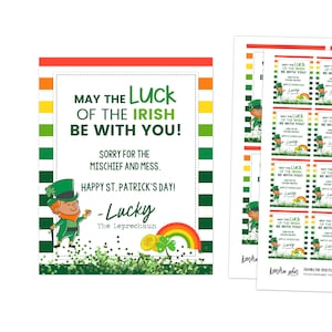 Leprechaun Note, Letter From Leprechaun, Printable Leprechaun Note, St ...