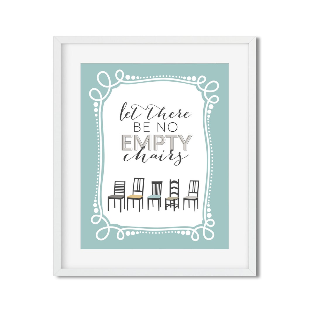 No Empty Chairs, LDS, Ministering, Temple, I Love to See the Temple, Church of Jesus Christ, Etsy