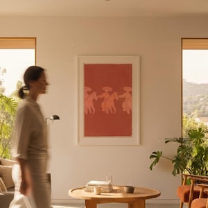 Red Mexican Cowboys Wall Art: Vintage Horseback Charro Print, Rustic Western Vaquero Home Decor