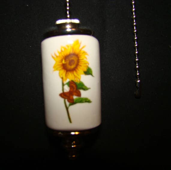 Sunflower Fan Light Ceiling Fan Pull Chain Light Pull Chain Silver Chain And End Caps