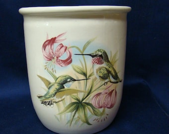 Hummingbird kitchen utensil Holder, vase or kitchen caddy