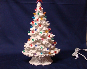Christmas Tree Flat 18 1/4 inch high. white color