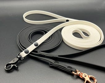 10 fot Biothane träningskoppel – 3/8” brett, anpassningsbart, lätt, vattentätt