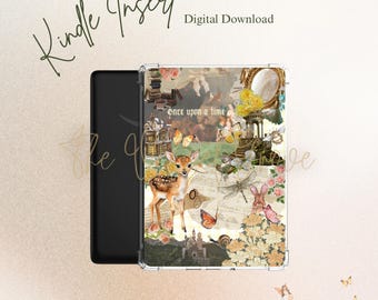 Inserto de Kindle caprichoso / Diseño de Kindle de fantasía / Inserto de funda para lector electrónico / Descarga digital / Inserto de Kindle imprimible