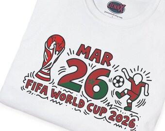 Marokko Mar 26 Fussball WM 2026 T-Shirt | Fussball WM Tee