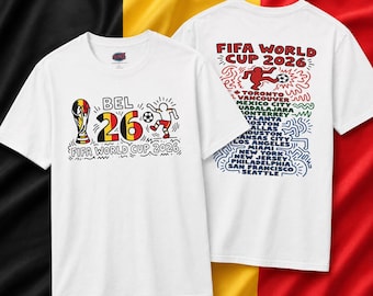 Belgien Fussball WM 2026 Fussball T-Shirt | Keith Haring Style Kunst