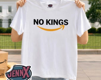 No Kings Amazon T-Shirt | 8647 I Satirical Logo Parody, Graphic Tee