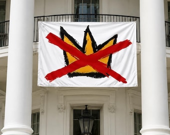 No Kings Flag | Double-Sided I Drawn by Artist
