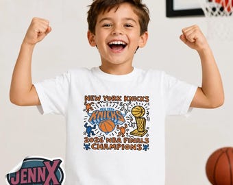 Barn New York Knicks 2026 NBA-finalernas mästartröja | Barn-T-shirt